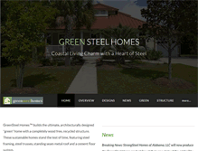 Tablet Screenshot of greensteelhomes.com
